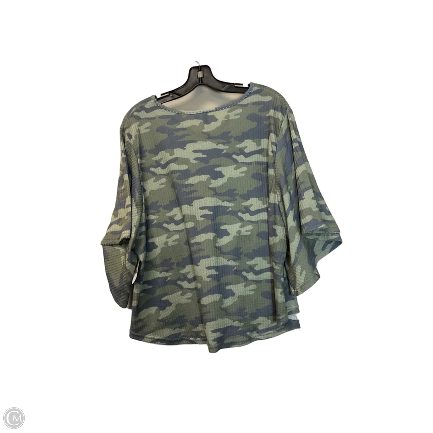 Top Short Sleeve By Caution To The Wind In Camouflage Print, Size: Xl