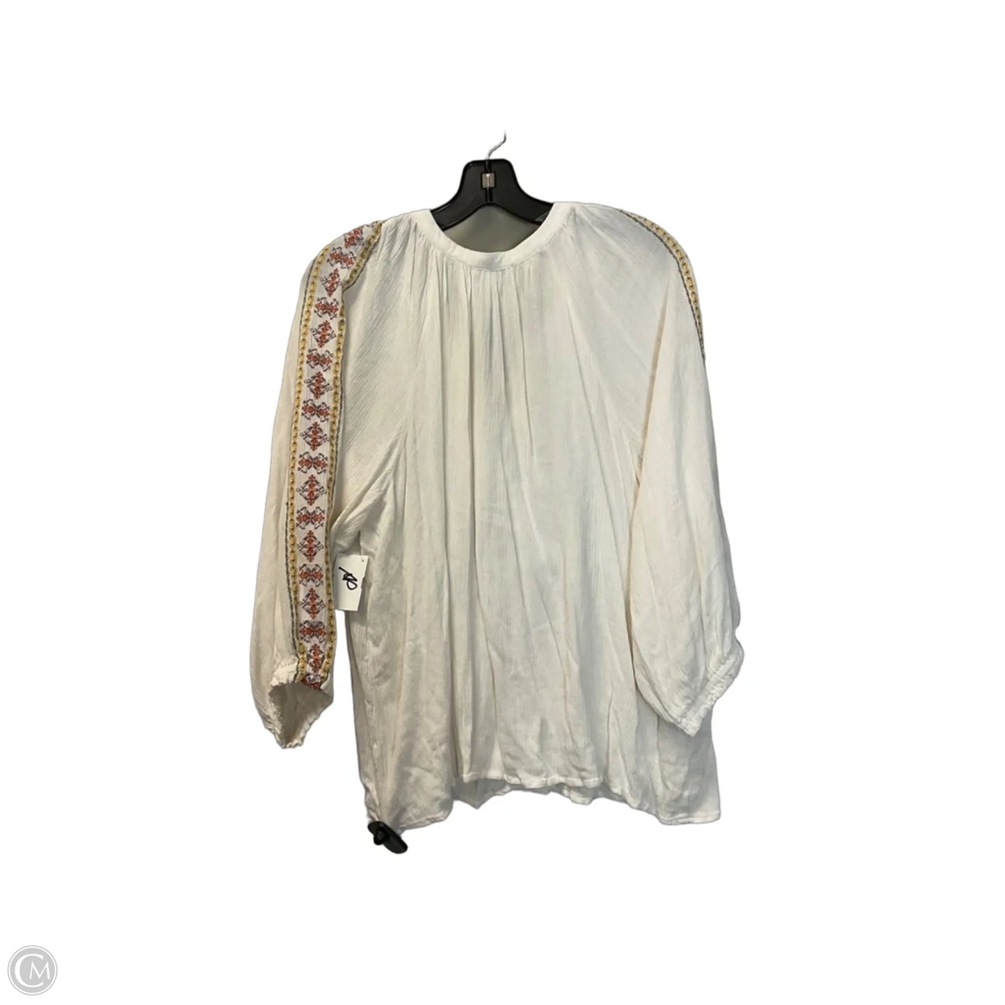 Top Long Sleeve By Cato In Cream, Size: L