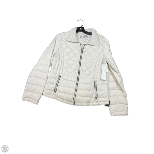 Jacket Puffer & Quilted By Michael By Michael Kors In White, Size: L