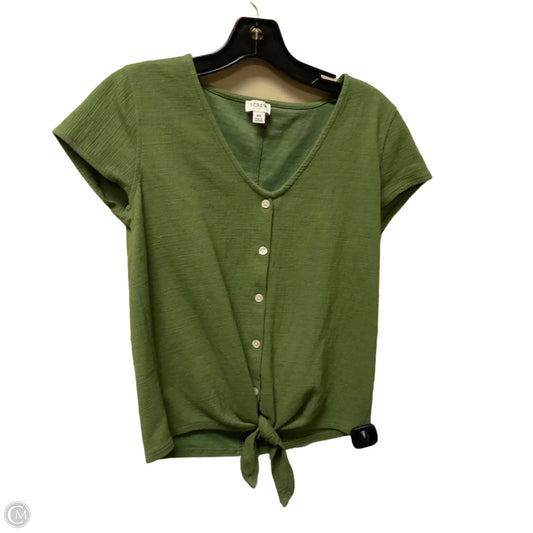 Top Short Sleeve By J. Crew In Green, Size: Xs