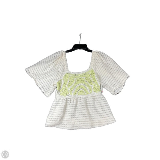 Top Short Sleeve By Cmb In Cream, Size: S