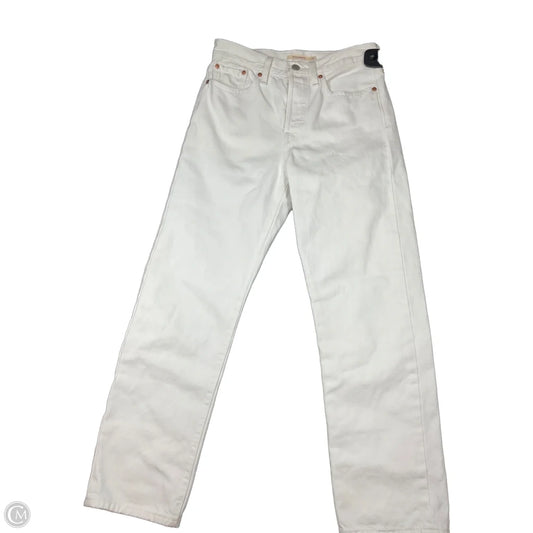 Jeans Straight By Levis In White Denim, Size: 4