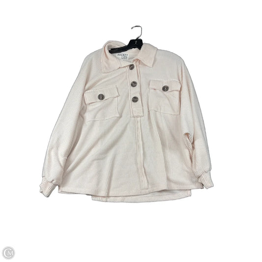 Jacket Shirt By Bucketlist In Cream, Size: S