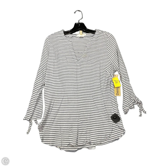Top Long Sleeve By Michael By Michael Kors In Striped Pattern, Size: Xl