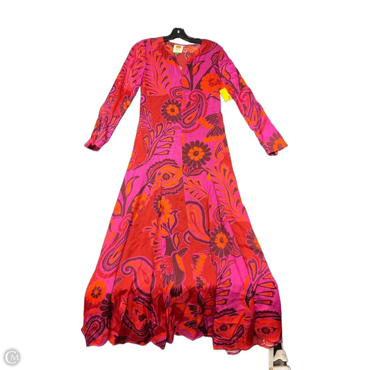 Dress Designer By Farm Rio In Pink & Red, Size: Xs