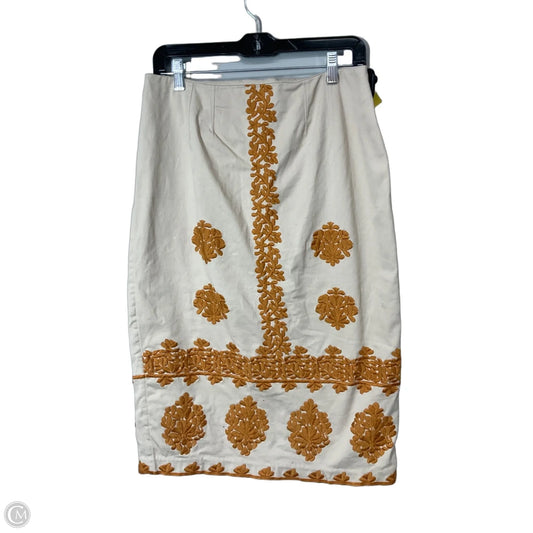 Skirt Maxi By Anthropologie In Cream, Size: M