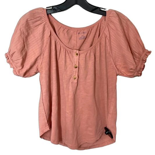 Top Short Sleeve By Pilcro In Peach, Size: Xxs