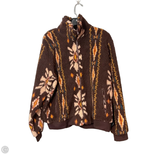 Jacket Faux Fur & Sherpa By Rock & Roll In Brown, Size: Xl