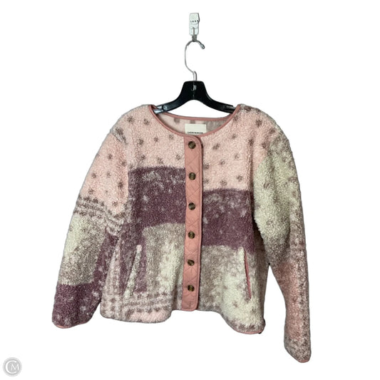 Jacket Faux Fur & Sherpa By Lucky Brand In Pink, Size: L