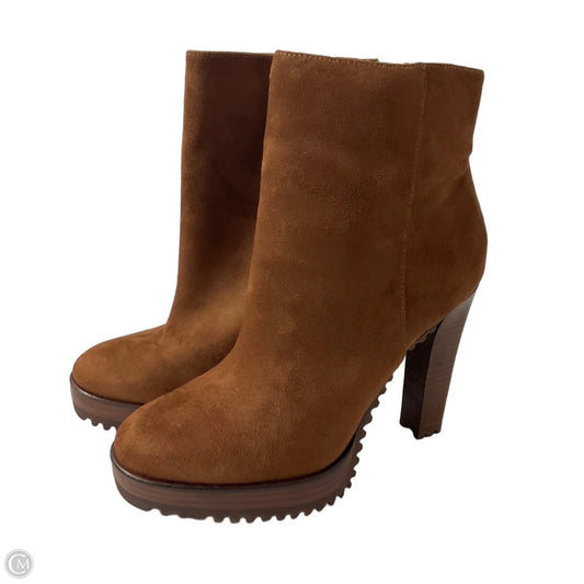 Boots Ankle Heels By Jennifer Lopez In Brown, Size: 9.5
