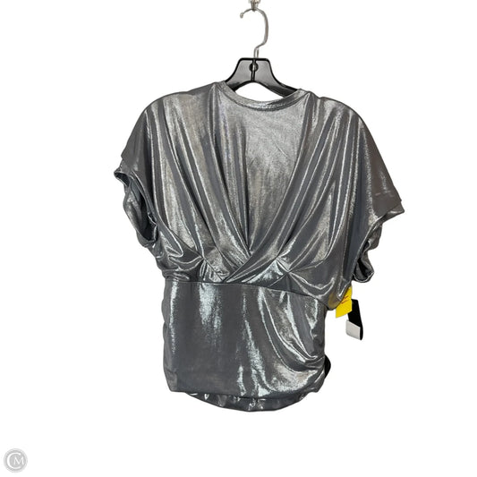Top Short Sleeve By Cynthia Steffe In Silver, Size: M