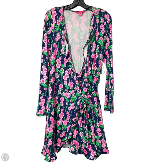 Dress Designer By Lilly Pulitzer In Floral Print, Size: Xl
