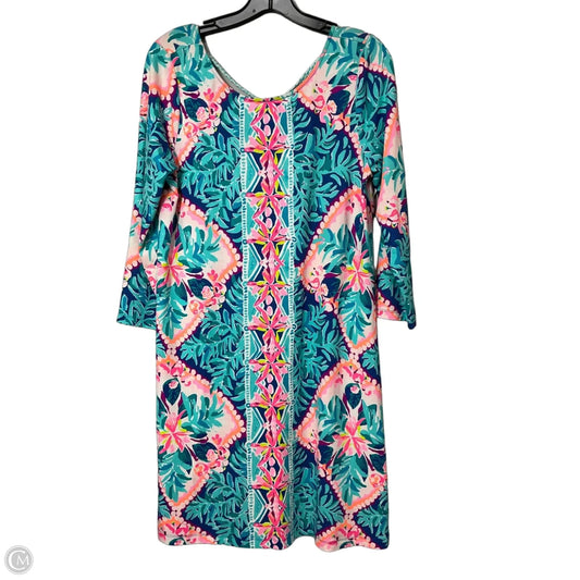 Dress Designer By Lilly Pulitzer In Tropical Print, Size: L