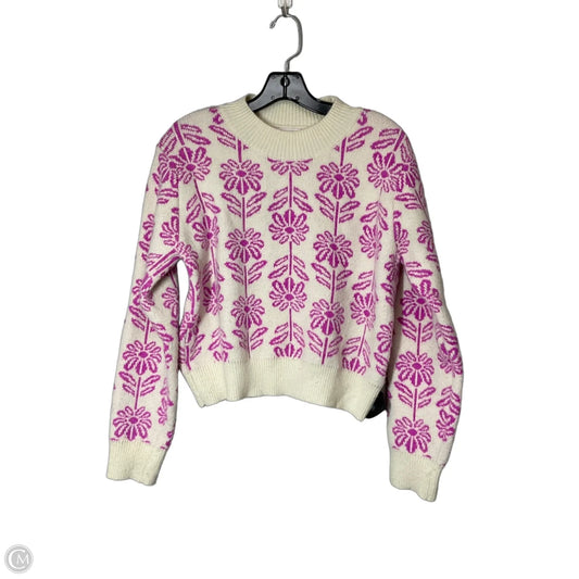 Sweater By &merci In Cream & Purple, Size: M