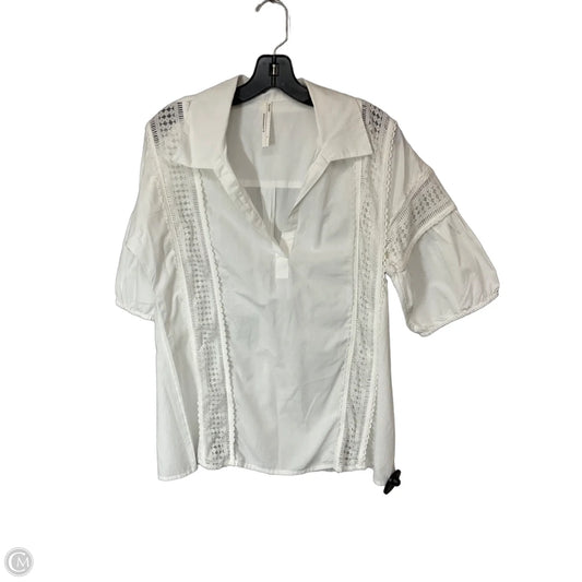 Top Long Sleeve By Anthropologie In White, Size: S