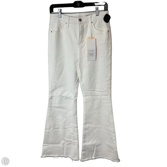 Jeans Flared By Risen In White Denim, Size: 6