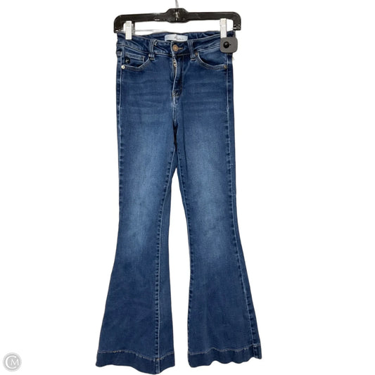 Jeans Flared By Kancan In Blue Denim, Size: 2