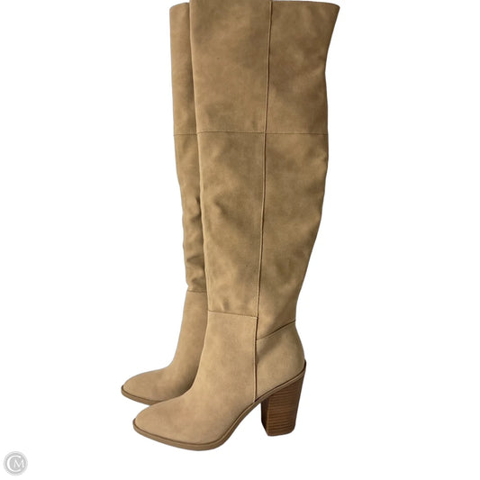 Boots Over-the-knee Heels By Michael Shannon In Tan, Size: 8