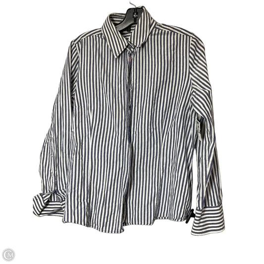Top Long Sleeve Designer By Escada In Striped Pattern, Size: M