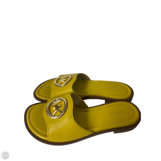 Sandals Flats By Michael By Michael Kors In Yellow, Size: 7.5