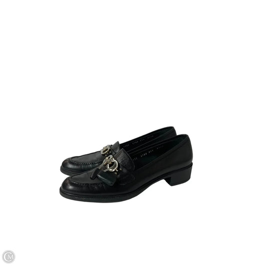 Shoes Luxury Designer By Ferragamo In Black, Size: 9.5