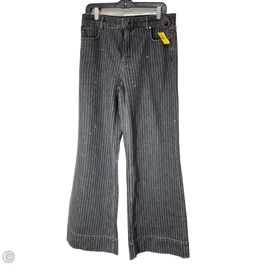 Jeans Wide Leg By White House Black Market In Black Denim, Size: 10
