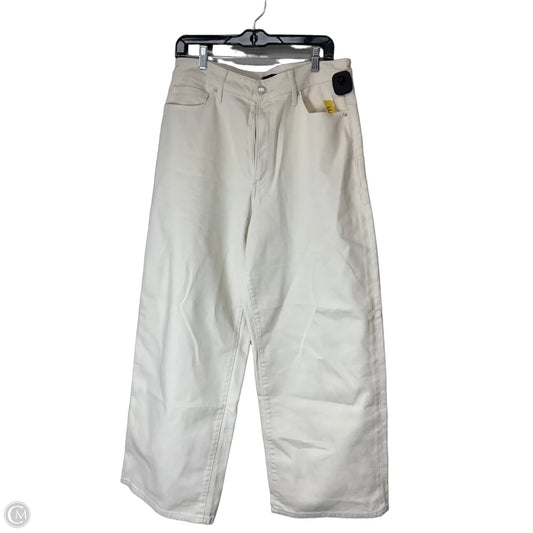 Jeans Wide Leg By Express In Cream Denim, Size: 10