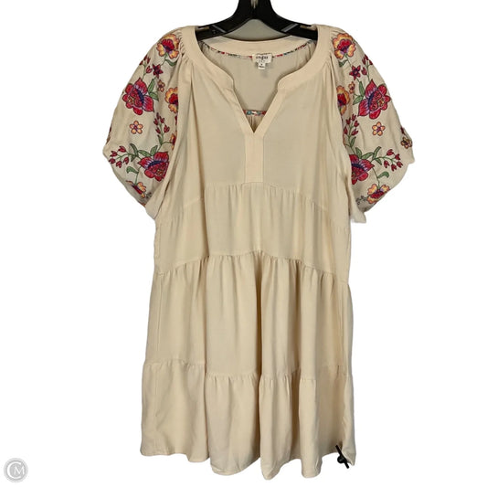 Dress Casual Short By Umgee In Cream, Size: M