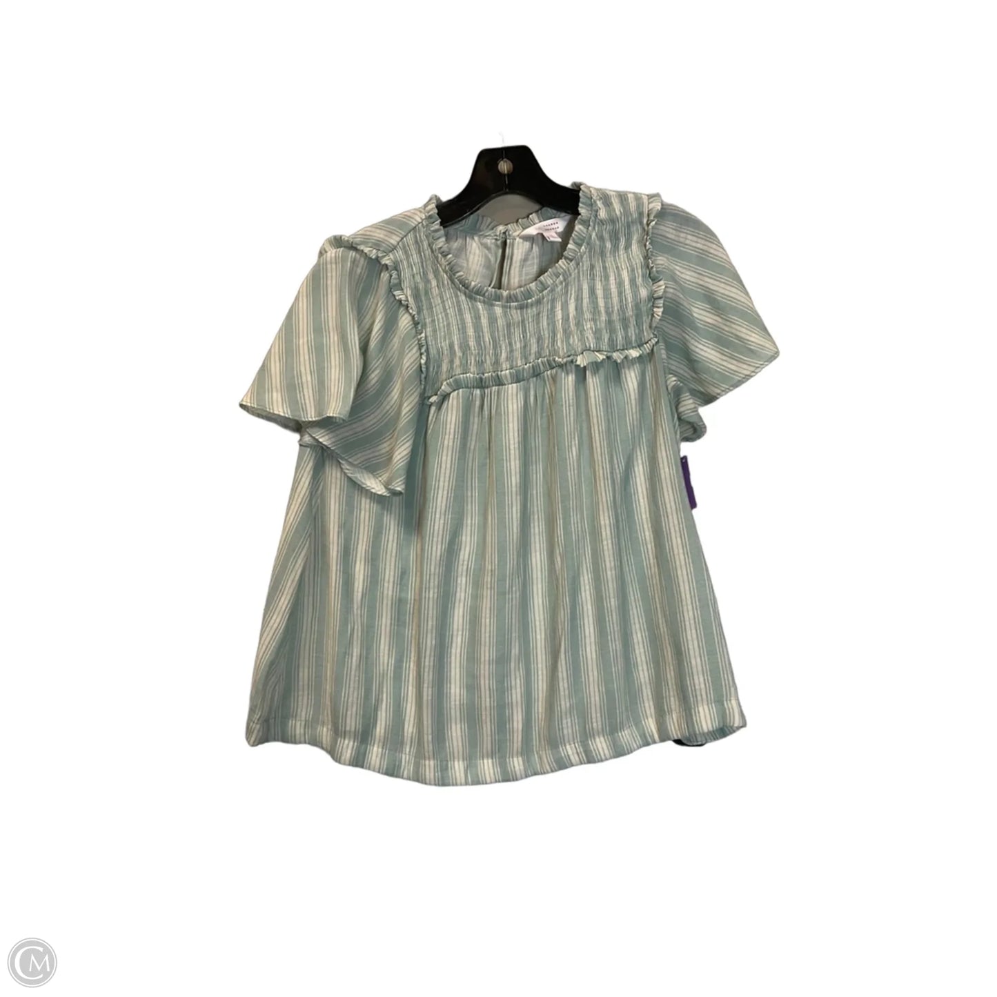 Top Short Sleeve By Lc Lauren Conrad In Green, Size: S
