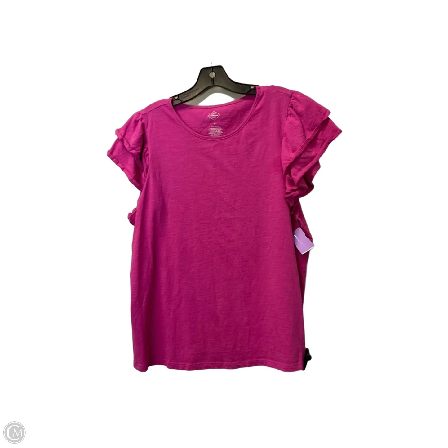 Top Short Sleeve By St Johns Bay In Pink, Size: Xl