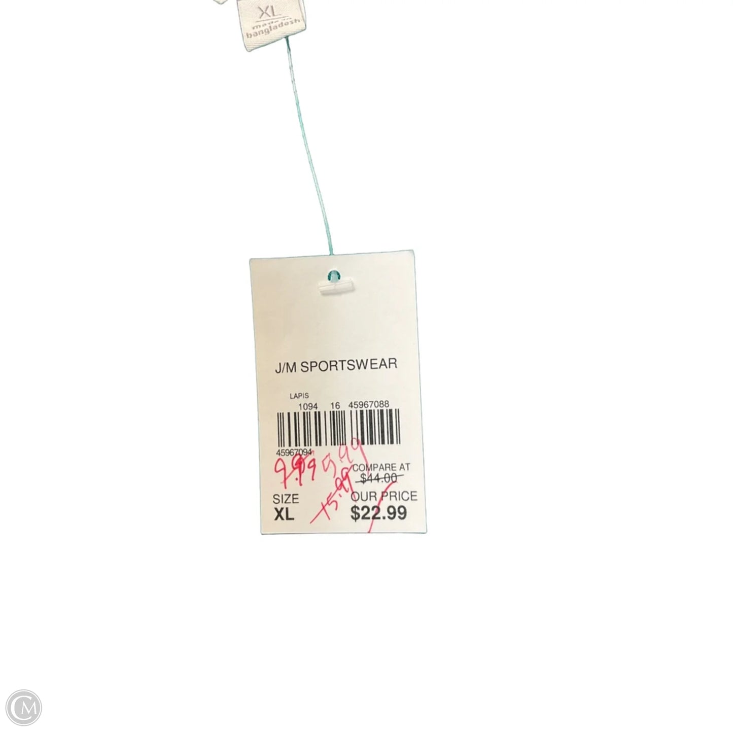Top Short Sleeve By Cato In Teal, Size: Xl