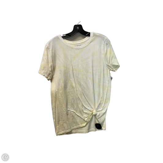 Top Short Sleeve By Lucky Brand In Yellow, Size: L