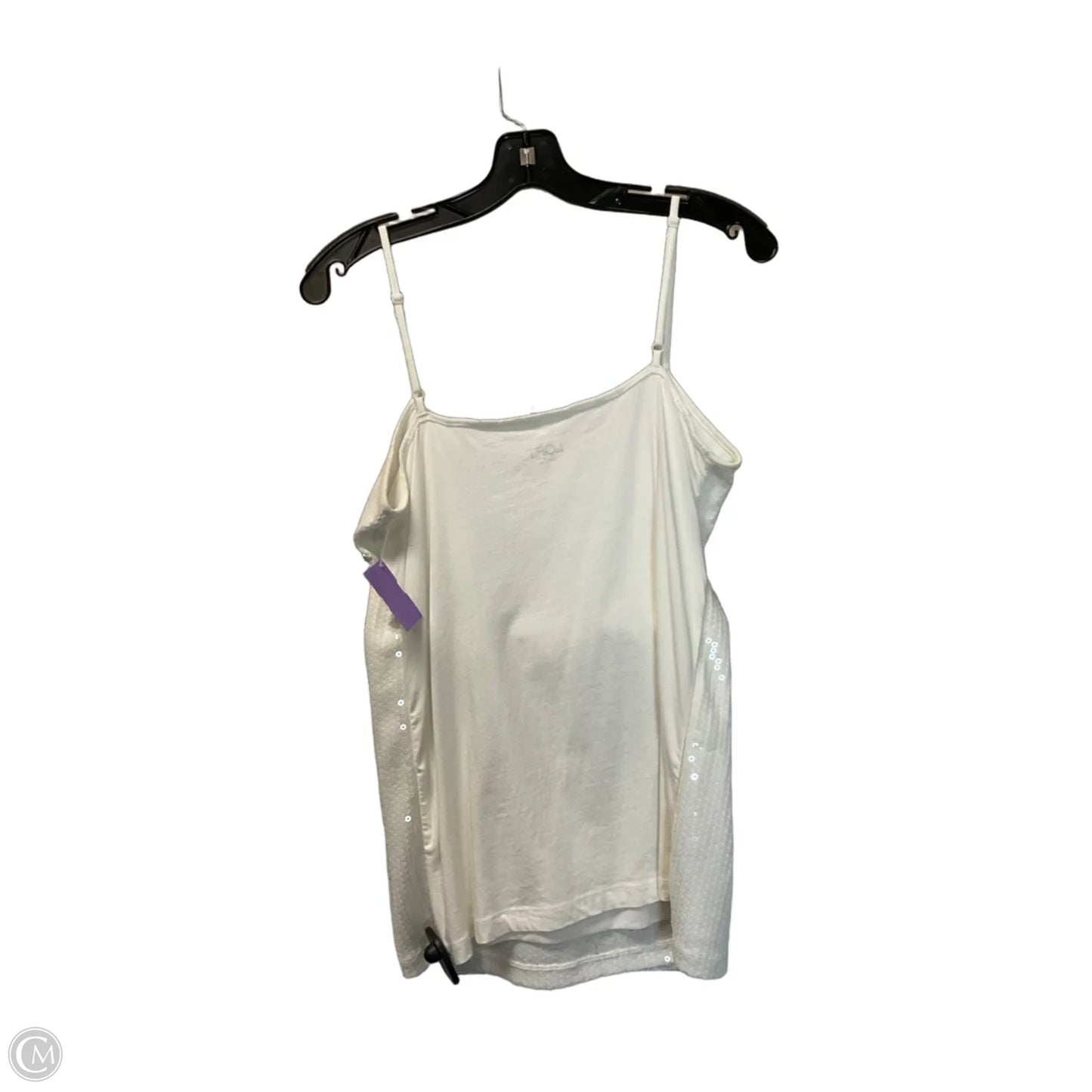 Top Sleeveless By Loft In White, Size: L