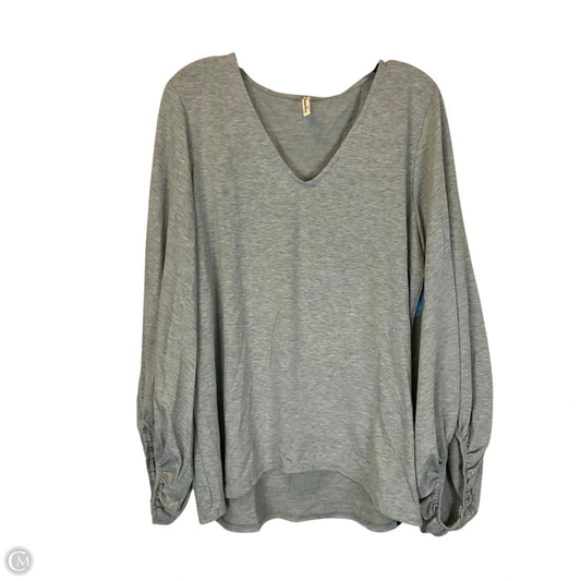 Top Long Sleeve By Beeson River In Grey, Size: 2x