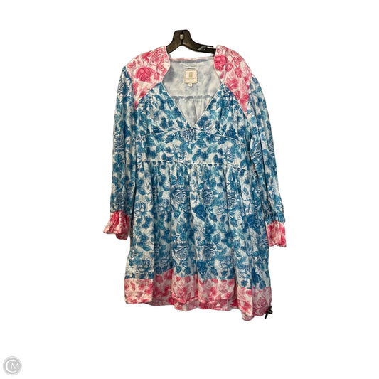 Dress Casual Short By Simply Southern In Blue, Size: Xxl