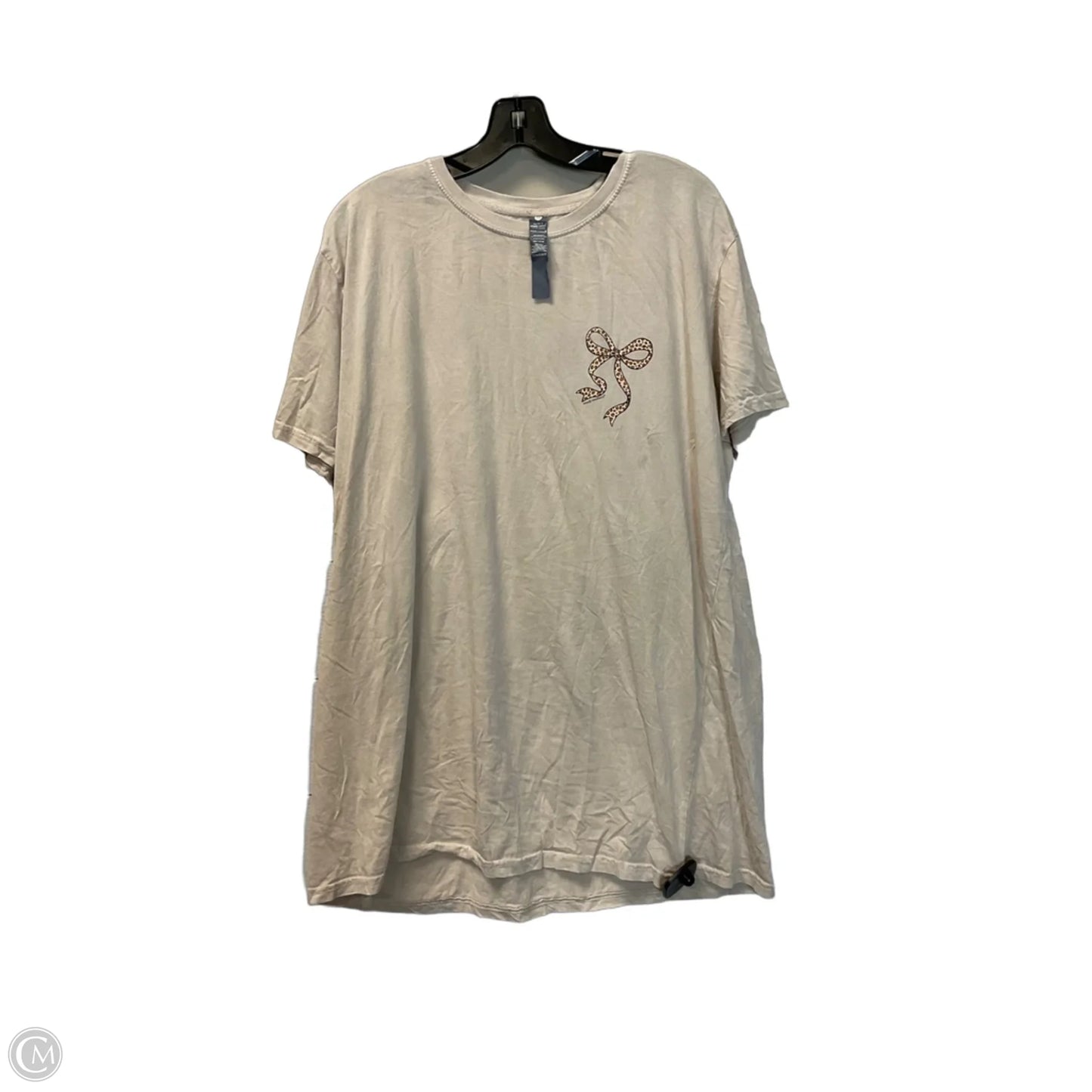 Top Short Sleeve By Simply Southern In Tan, Size: Xl