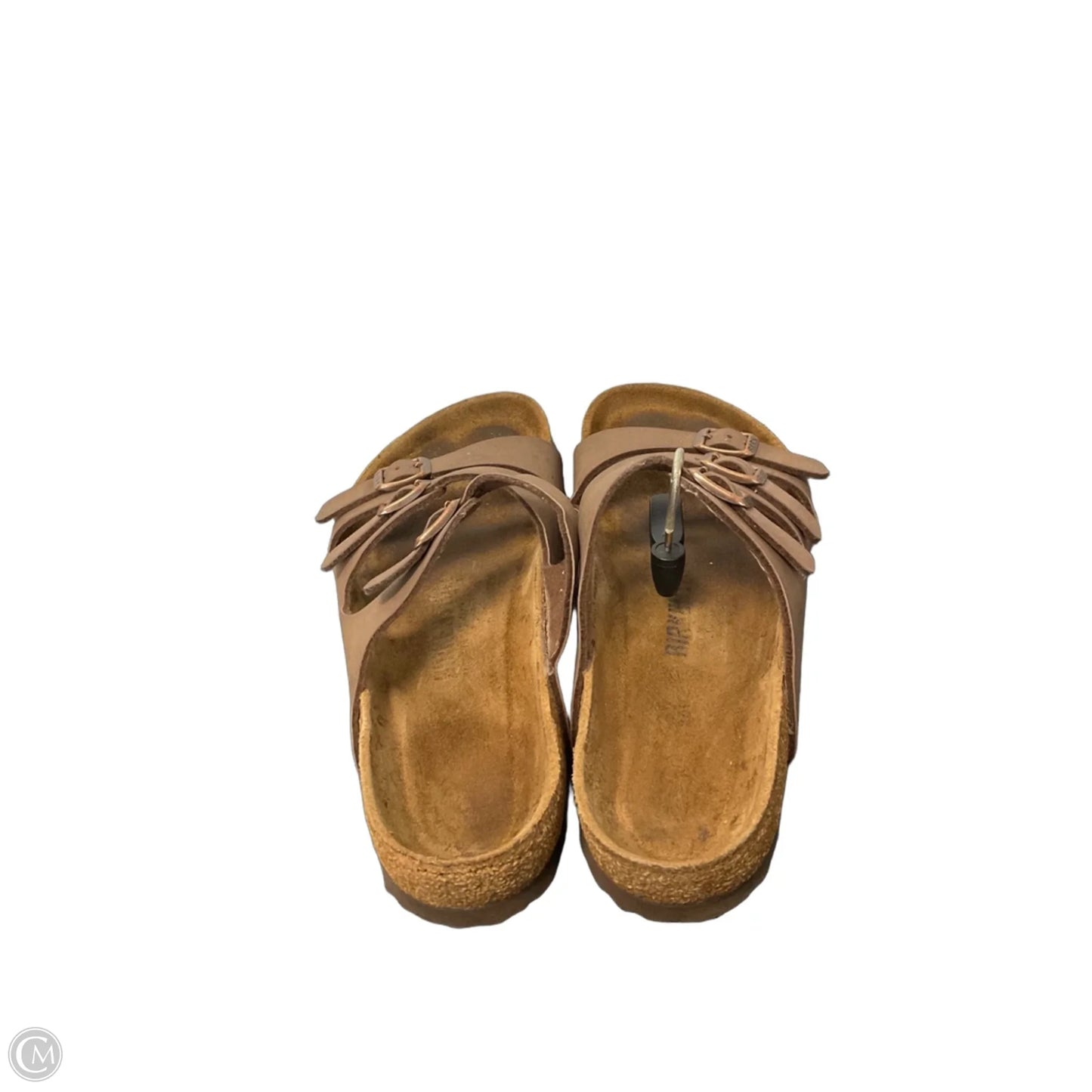 Sandals Flats By Birkenstock In Brown, Size: 8