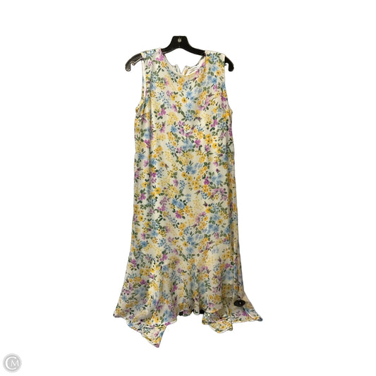 Dress Casual Midi By Calvin Klein In Floral Print, Size: 12