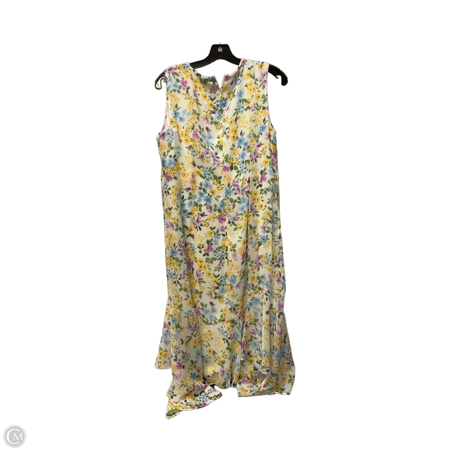 Dress Casual Midi By Calvin Klein In Floral Print, Size: 12