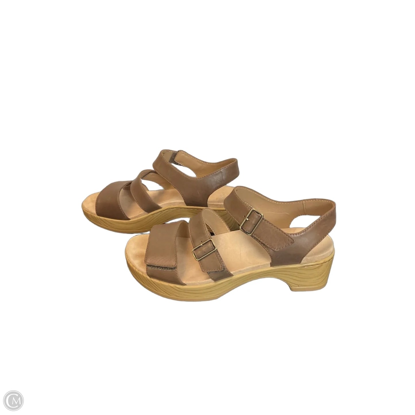 Sandals Heels Block By Dansko In Brown, Size: 9
