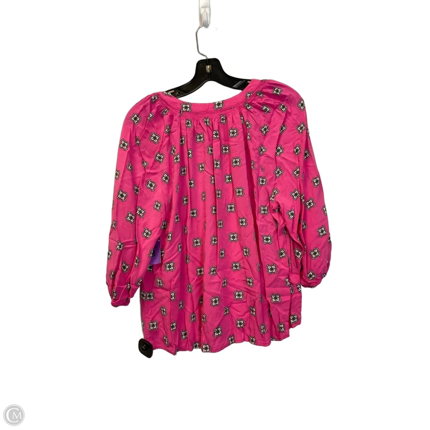 Top 3/4 Sleeve By Crown And Ivy In Pink, Size: Xlp