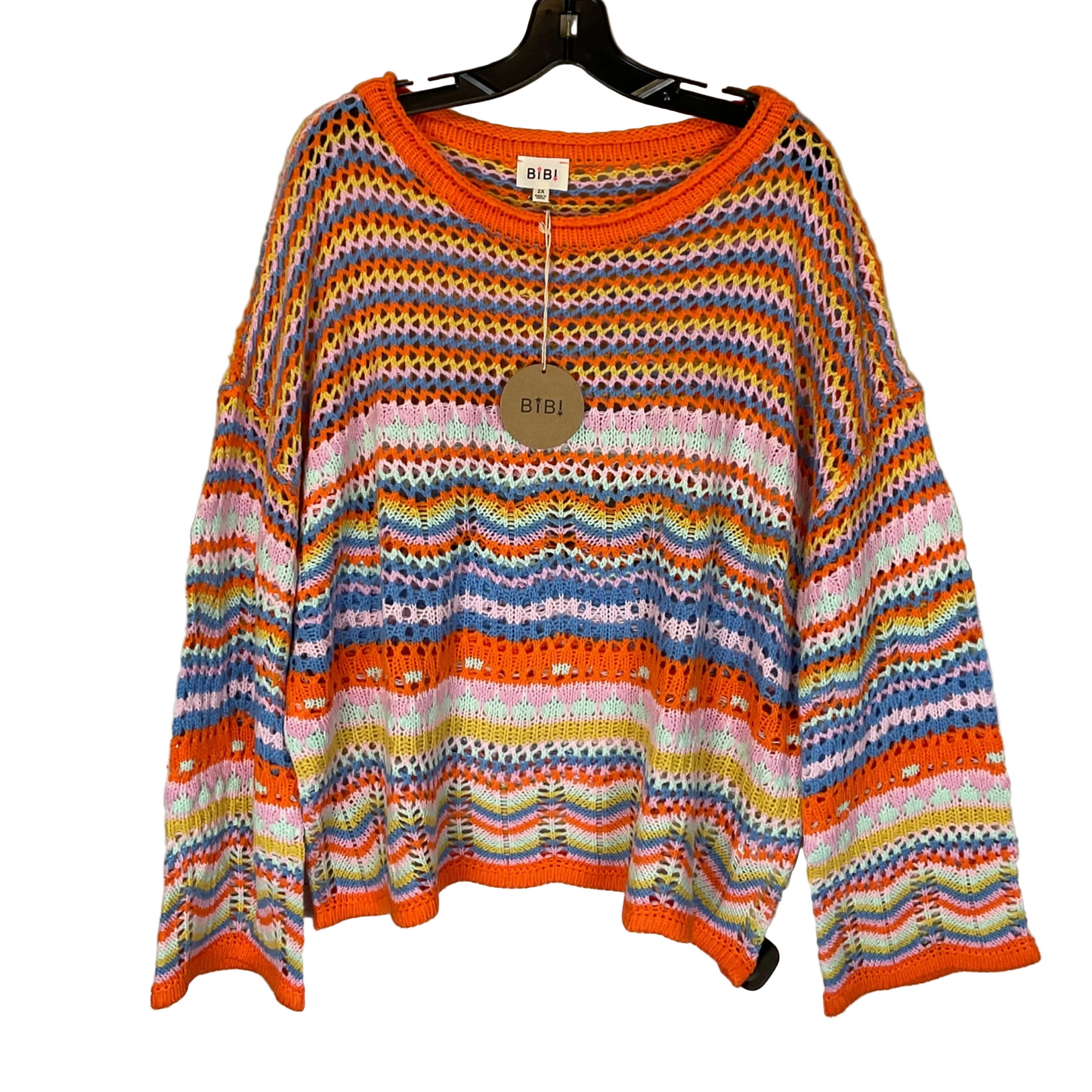 Sweater By Bibi In Multi-colored, Size: 2x