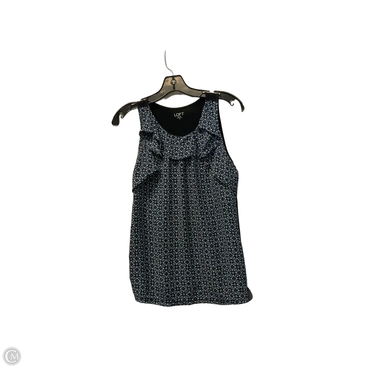 Top Sleeveless By Loft In Black & Blue, Size: Xs