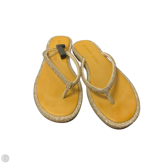 Sandals Flats By Gianni Bini In Silver, Size: 8