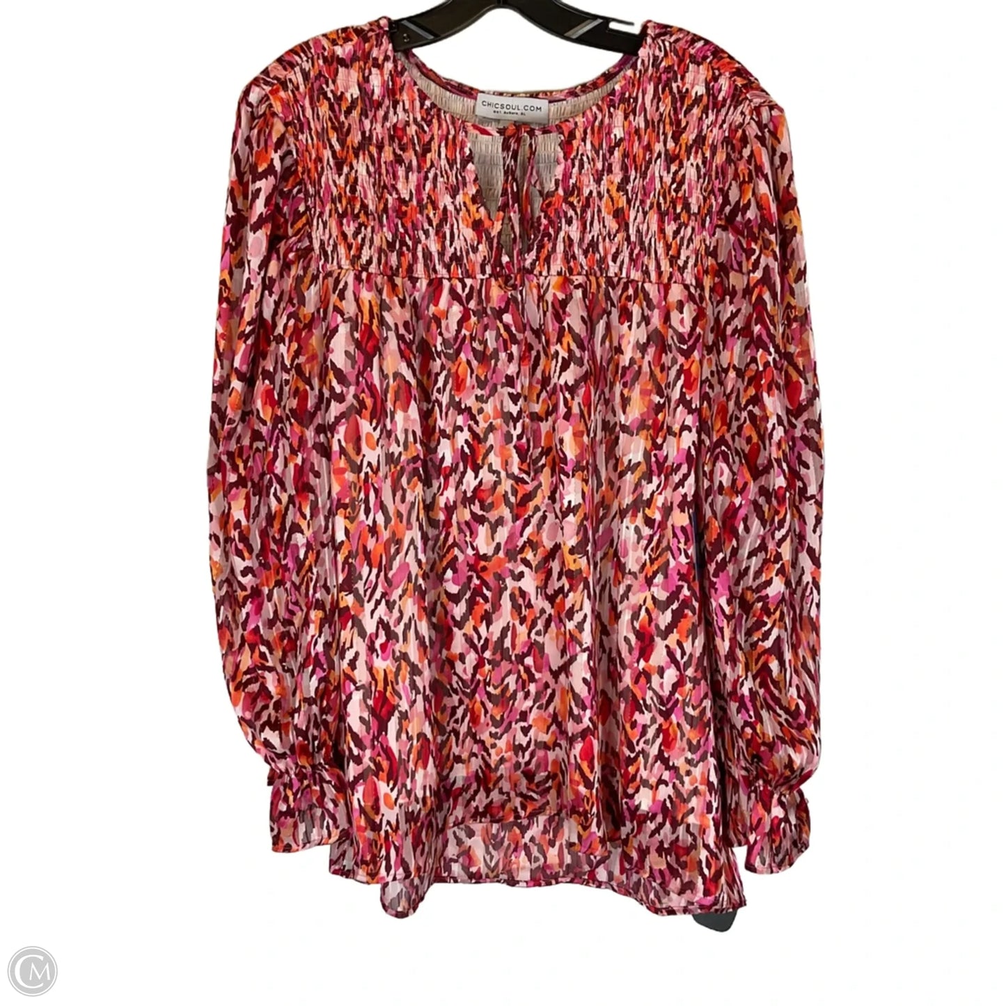 Top Long Sleeve By Chicsoul In Multi-colored, Size: 3x