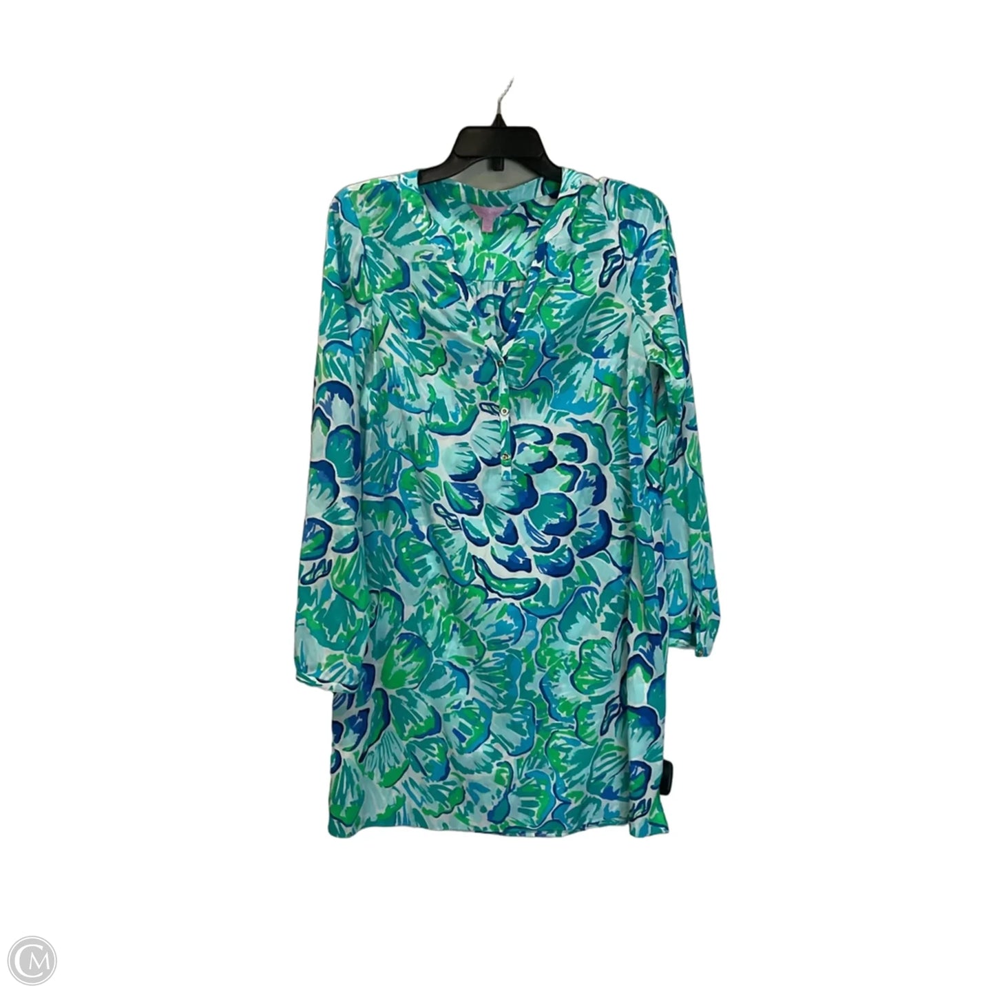 Dress Designer By Lilly Pulitzer In Blue & Green, Size: M