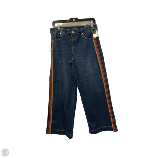 Jeans Wide Leg By Liverpool In Blue Denim, Size: 8