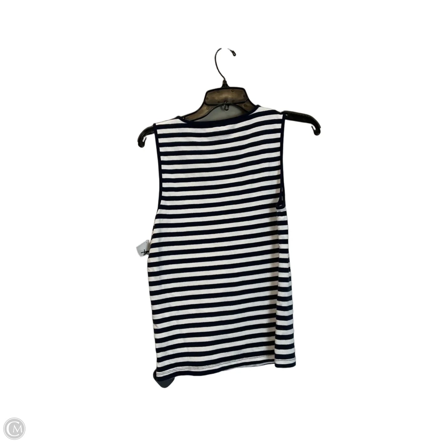 Top Sleeveless By J. Crew In Blue & White, Size: L