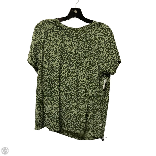 Athletic Top Short Sleeve By Athleta In Green, Size: L