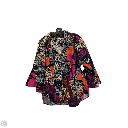 Top Long Sleeve By Chicos In Multi-colored, Size: 12p